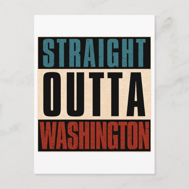 Carte Postale Straight Outta Washington District de Columbia DC (Devant)