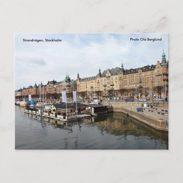 Carte Postale Strandvägen, Stockholm, Photo Ol... (Devant)