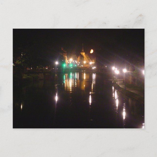 Carte Postale Strasbourg la nuit (Devant)