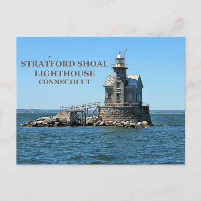 Carte Postale Stratford Shoal Lighthouse, Connecticut Postcard (Devant)
