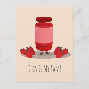 Carte Postale Strawberry Jam cartoon characterCarte postale