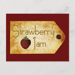 Carte Postale Strawberry Jam Label