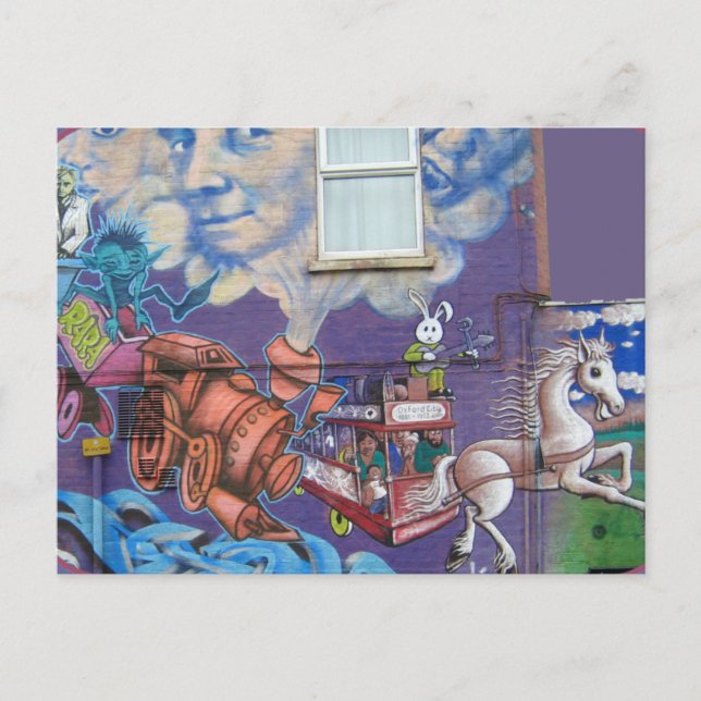 Carte Postale Street art sur le mur (Devant)