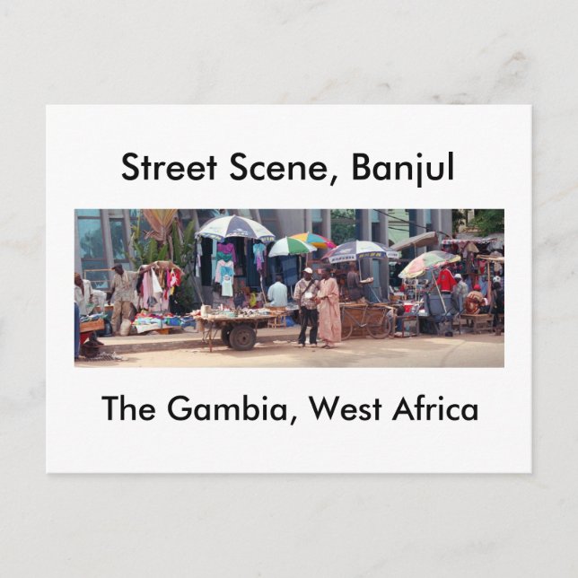 Carte postale, Street Scene, Banjul (Devant)