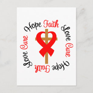 Carte Postale Stroke Faith Hope Love Cross