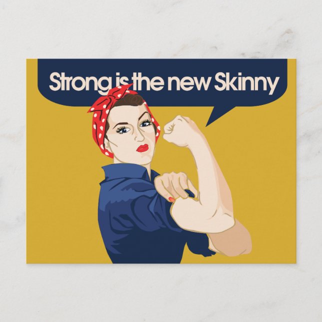 Carte Postale Strong est la nouvelle Skinny (Devant)