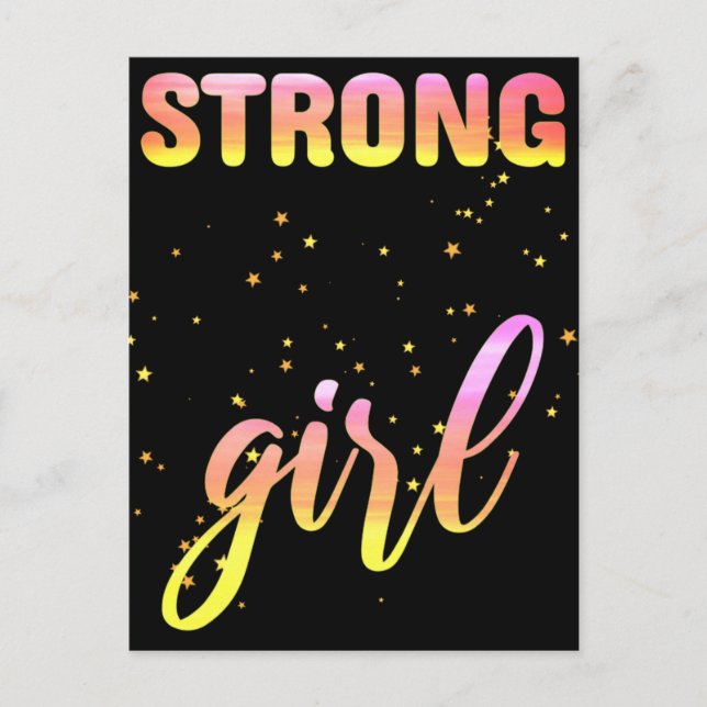 Carte Postale Strong Girl Pastel Star (Devant)