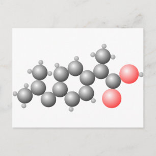 Carte Postale Structure de la molécule d'Ibuprofène