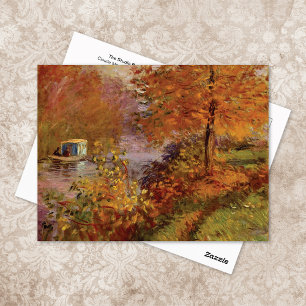 Carte Postale Studio Boat Automne Claude Monet
