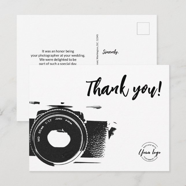 Carte Postale Studio de photographie de mariage apprécié par la  (Devant / Derrière)