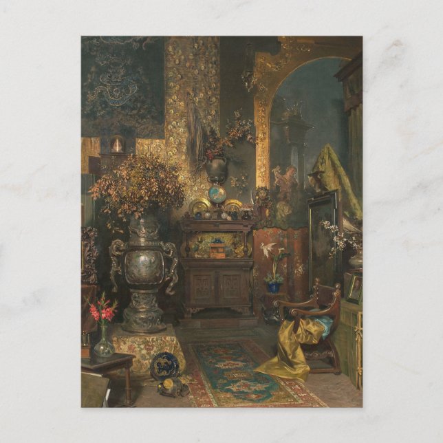 Carte Postale Studio intérieur par Julius Victor Berg (Devant)