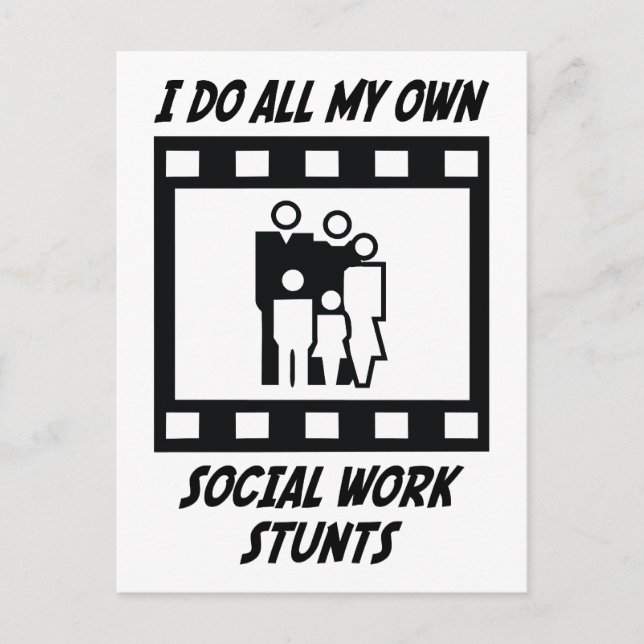 Carte Postale Stunts de travail social (Devant)