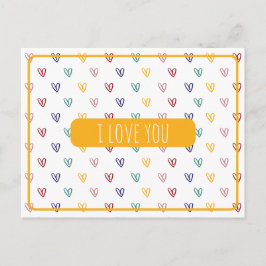 Carte Postale Style Cœurs Mignons 2
