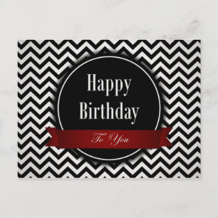 Carte Postale Style des années 1960 noir et blanc - Anniversaire