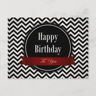 Carte Postale Style des années 1960 noir et blanc - Anniversaire