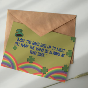 Carte Postale Style rétro St. Patrick's Day Irish Blessings