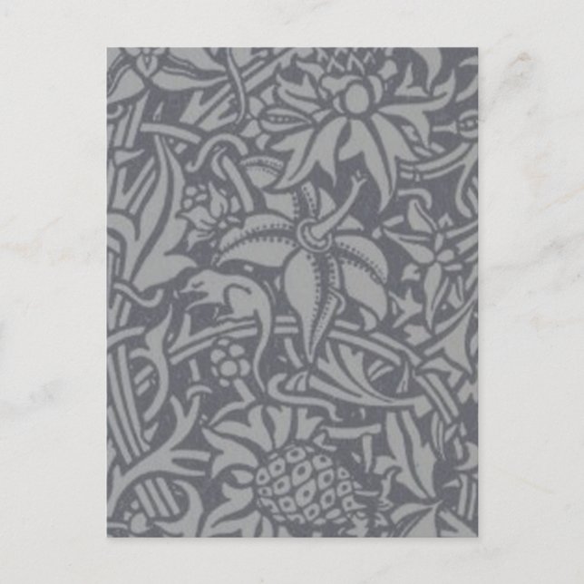 Carte Postale Style Scottish Thistle Knot William Morris (Devant)