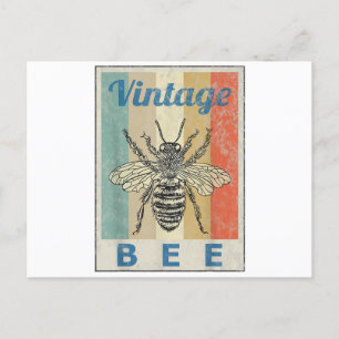 Carte Postale Style vintage Abee Queen Honey apiculteur apekeepe