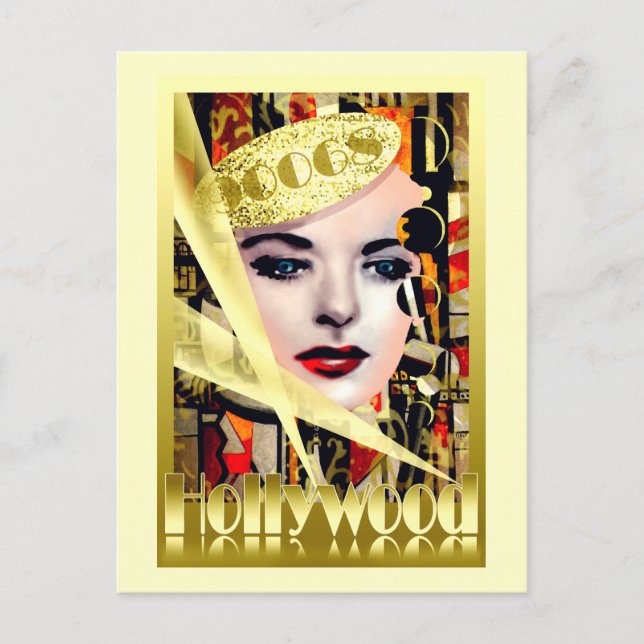 Carte Postale Style Vintage Hollywood Retro (Devant)