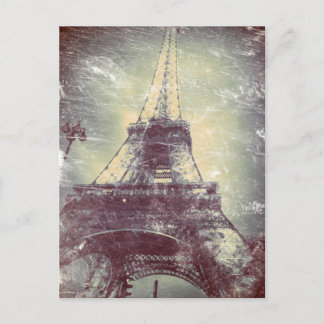 Carte Postale Style vintage Paris Post Card, Tour Eiffel