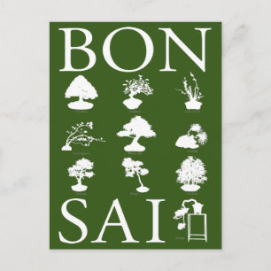 Carte Postale Styles de base de l'arbre Bonsai