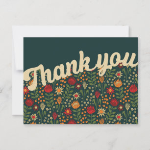 Carte Postale Stylisé Merci de fleurs de Protea Millefleur
