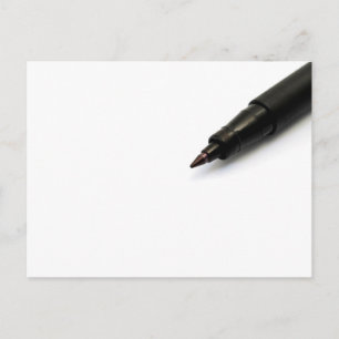Carte Postale Stylo à bout noir
