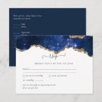 Sublime Agate Bleu Or ENSEMBLE DE MARIAGE