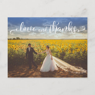 Carte Postale Subtil, élégant, mariage d'amour et de remerciemen