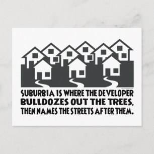 Carte Postale Suburbia sans arbres