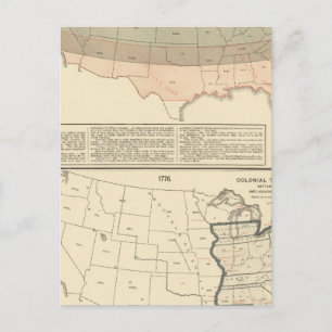 Carte Postale Subventions originales de 1776 zone de peuplement