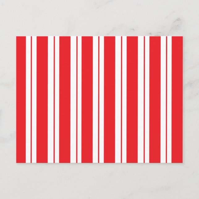 Carte Postale Sucre de canne de Noël Peppermenthe Stripes (Devant)