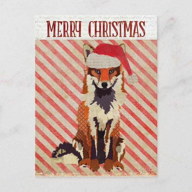 Carte postale Sucre de canne FESTIVE FOX (Devant)