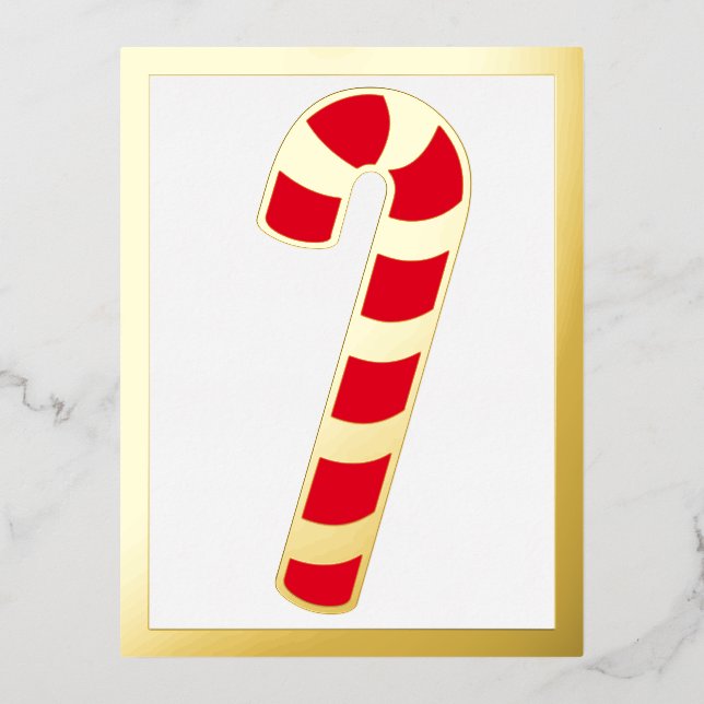 Carte postale Sucre de canne fêtes de Noël rayé (Recto)