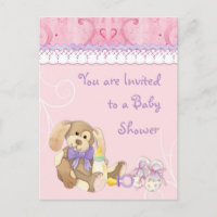 Sucre et épices, Invitation Baby shower fille