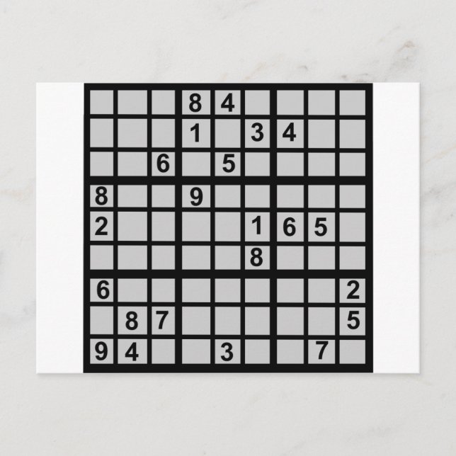 Carte Postale Sudoku - Brainteaser (Devant)