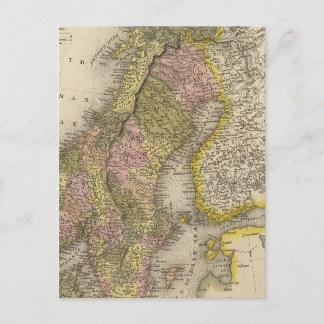 Carte Postale Suède et Norvège (Devant)