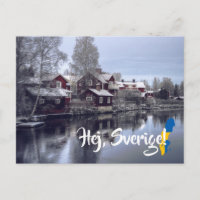 Suède hivernale Sunborn Hej Sverige Postcroisement