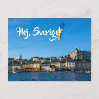 Carte Postale Suède Stockholm Hej Sverige