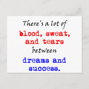 Carte Postale Sueur de sang et larmes