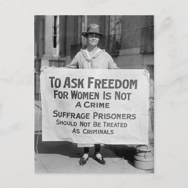 Carte Postale Suffragette pour Alice Paul, 1917 (Devant)