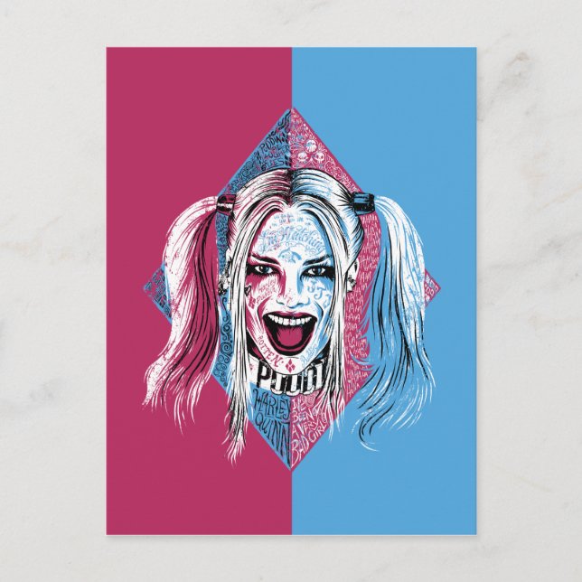 Carte Postale Suicide Squad | Harley Laugh (Devant)