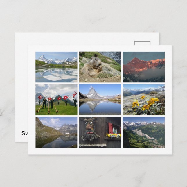 Carte Postale Suisse (Devant / Derrière)