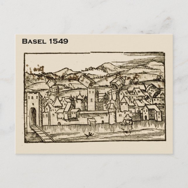 Carte Postale Suisse historique, Bâle 1549 (Devant)