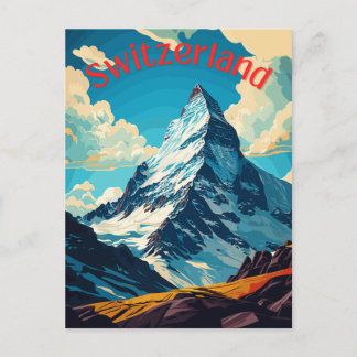 Carte Postale Suisse Rétro Matterhorn Mountain