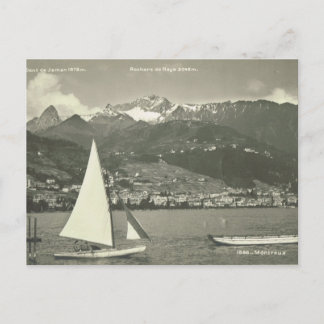 Carte Postale Suisse vintage, Montreux, Lac Léman
