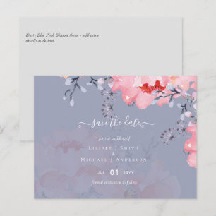 Carte Postale Suite Mariage en fleurs rose pâle Sublime