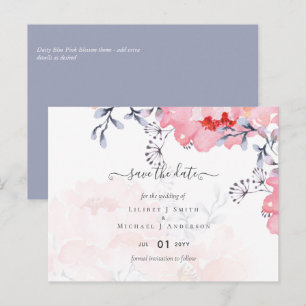 Carte Postale Suite Mariage en fleurs rose pâle Sublime