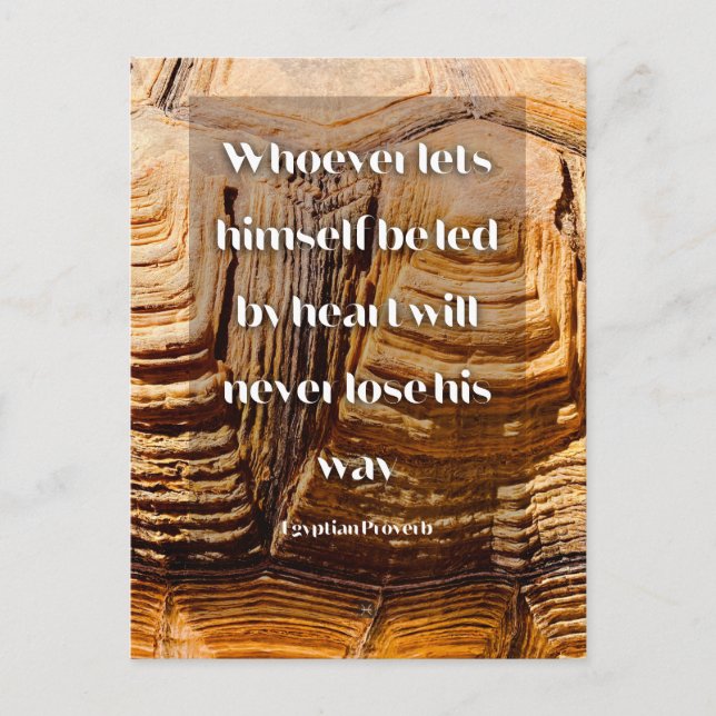 Carte Postale Suivez votre coeur Inspirational Egyptian Proverbe (Devant)