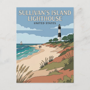 Carte Postale Sullivan's Island, Charleston, Caroline du Sud, Ét